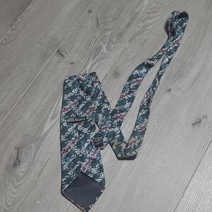 Men's Green Floral Pattern Tie